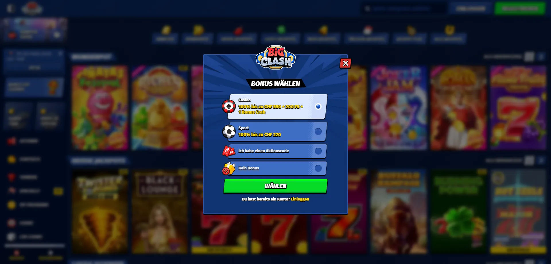 BigClash Casino Registrierung &ndash; Konto erstellen in &Ouml;sterreich