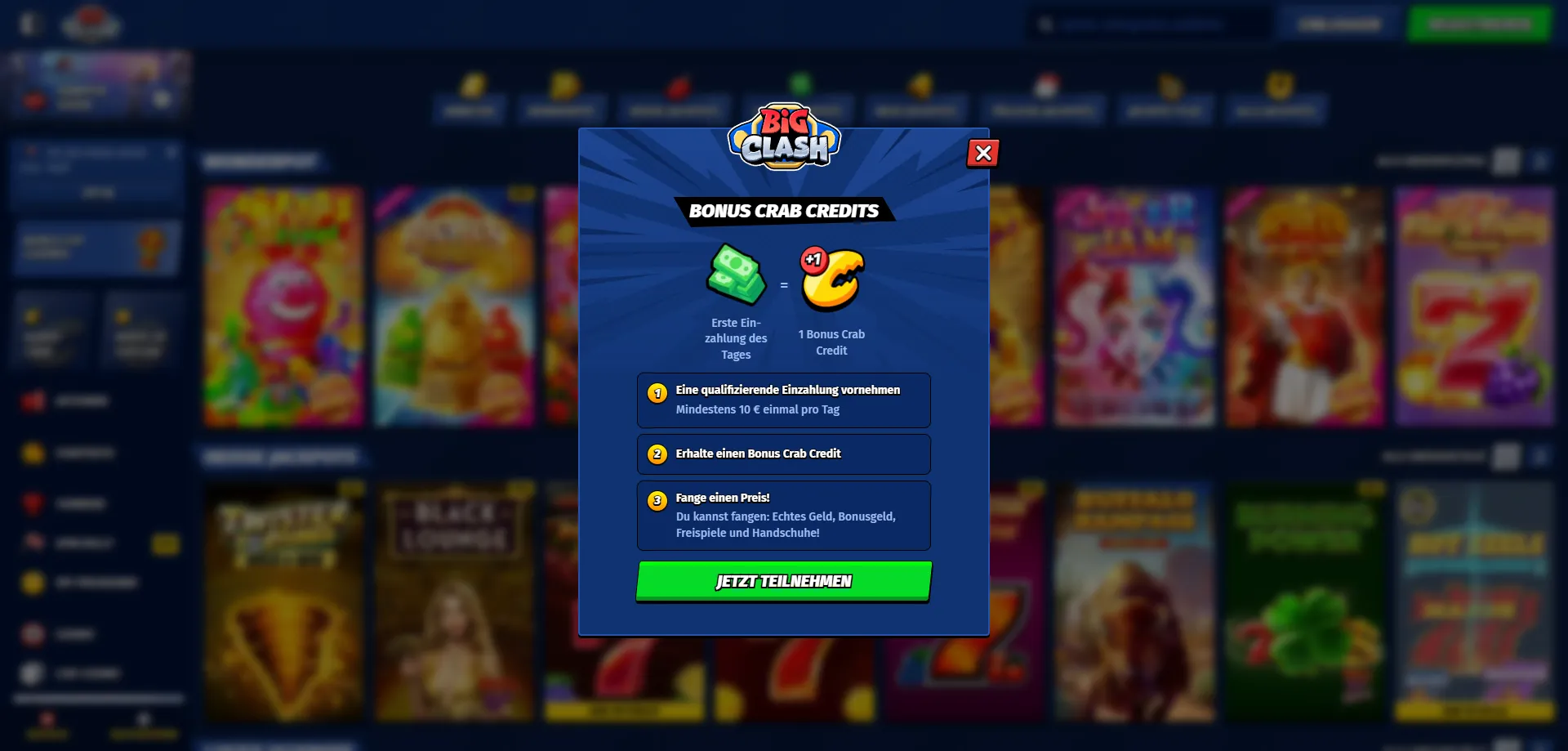 BigClash Casino Bonus &ndash; 100% bis &euro;500 plus 200 Freispiele